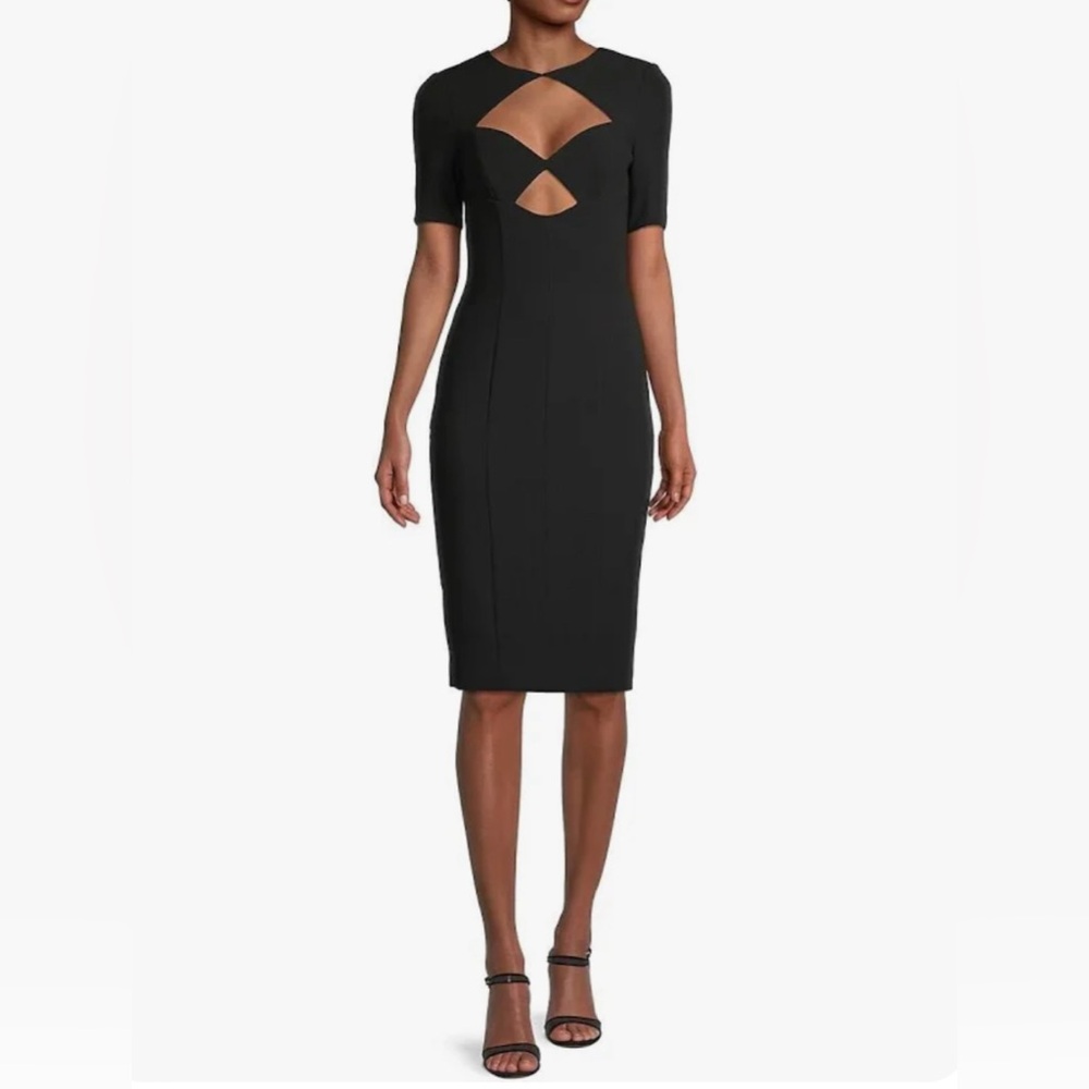 BlackHalo, black Cressida cut out sheath dress
